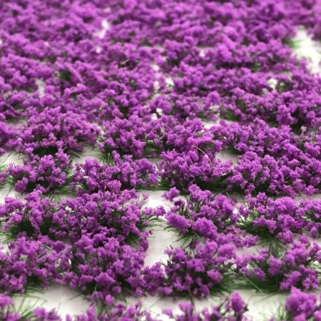 Purple Flowering  Grass Self Adhesive Static Grass Tufts