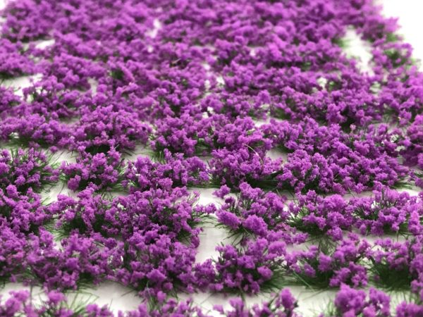 Purple Flowering  Grass Self Adhesive Static Grass Tufts