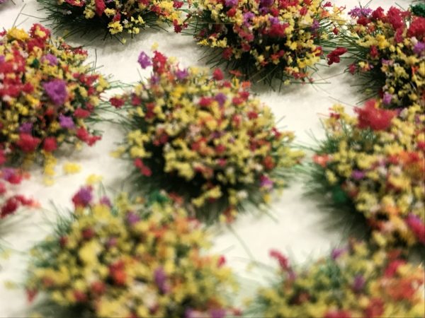 Premium Wildflowers Static Grass Tufts Self-Adhesive