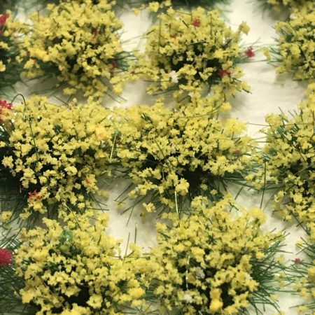 Mixed Flowers  Grass Self Adhesive Static Grass Tufts